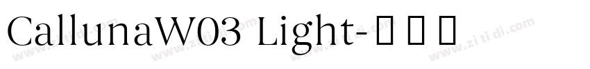 CallunaW03 Light字体转换